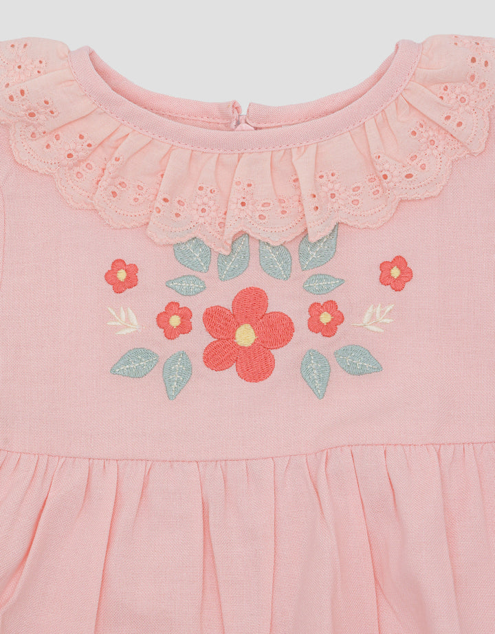 Pipiniko Lace With Embro Blouse Anak Perempuan