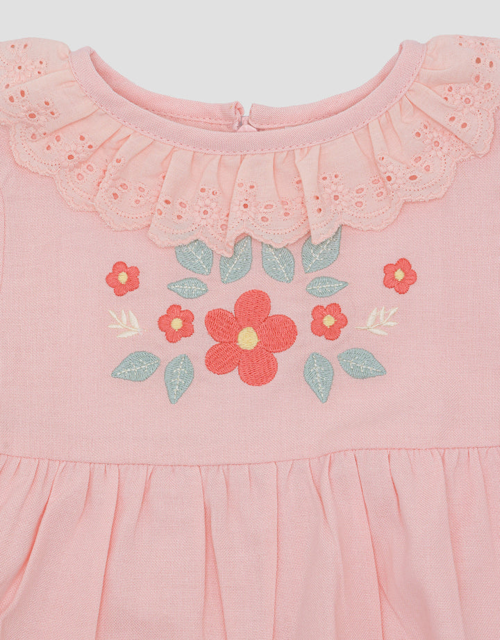 Pipiniko Lace With Embro Blouse Anak Perempuan