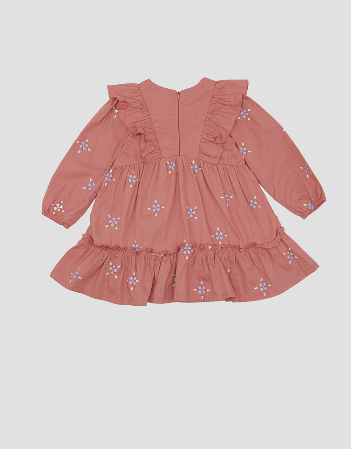 Little M Etnic Fp And Embro Midi Dress Anak Perempuan