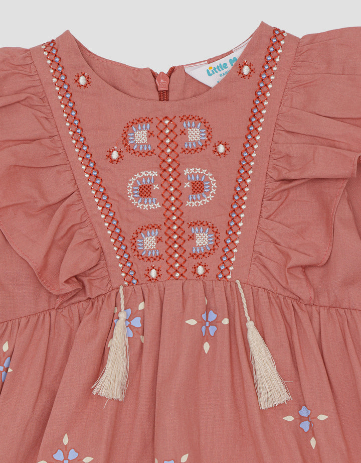 Little M Etnic Fp And Embro Midi Dress Anak Perempuan