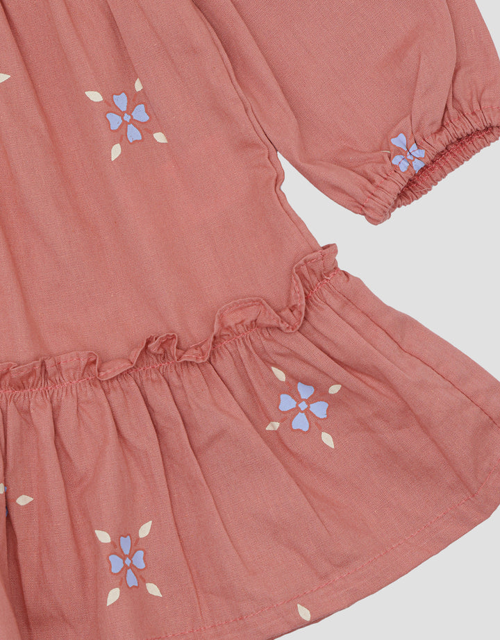 Little M Etnic Fp And Embro Midi Dress Anak Perempuan