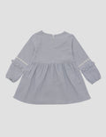 Little M Embro And Tassel Midi Dress For Girls