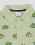 Pipiniko Polo Fullprint Dino With Short Shirt Set Boys