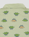 Pipiniko Polo Fullprint Dino With Short Baju Set Anak Laki-Laki