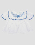 Little M Top Lace With Embro Blouse for Girls