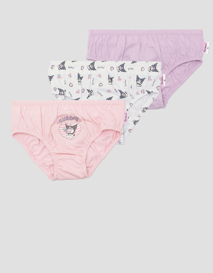 Nevada Kuromi Girls' Panties Contents 3 pcs