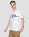 T ZonePrint Wording California Kaos Lengan Pendek Pria