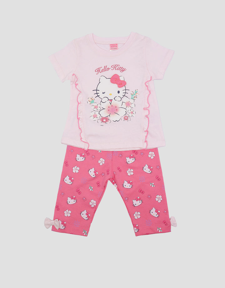 Pipiniko Hello Kitty Sakura Setelan Anak Perempuan