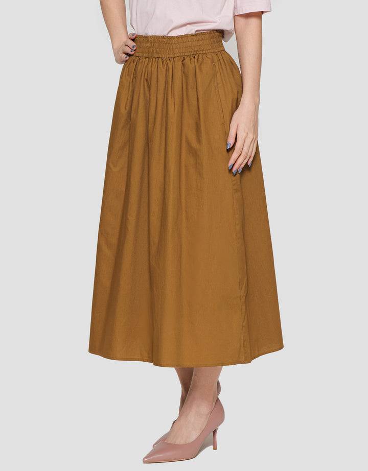 Suko Woven Bottom Rok Midi Wanita