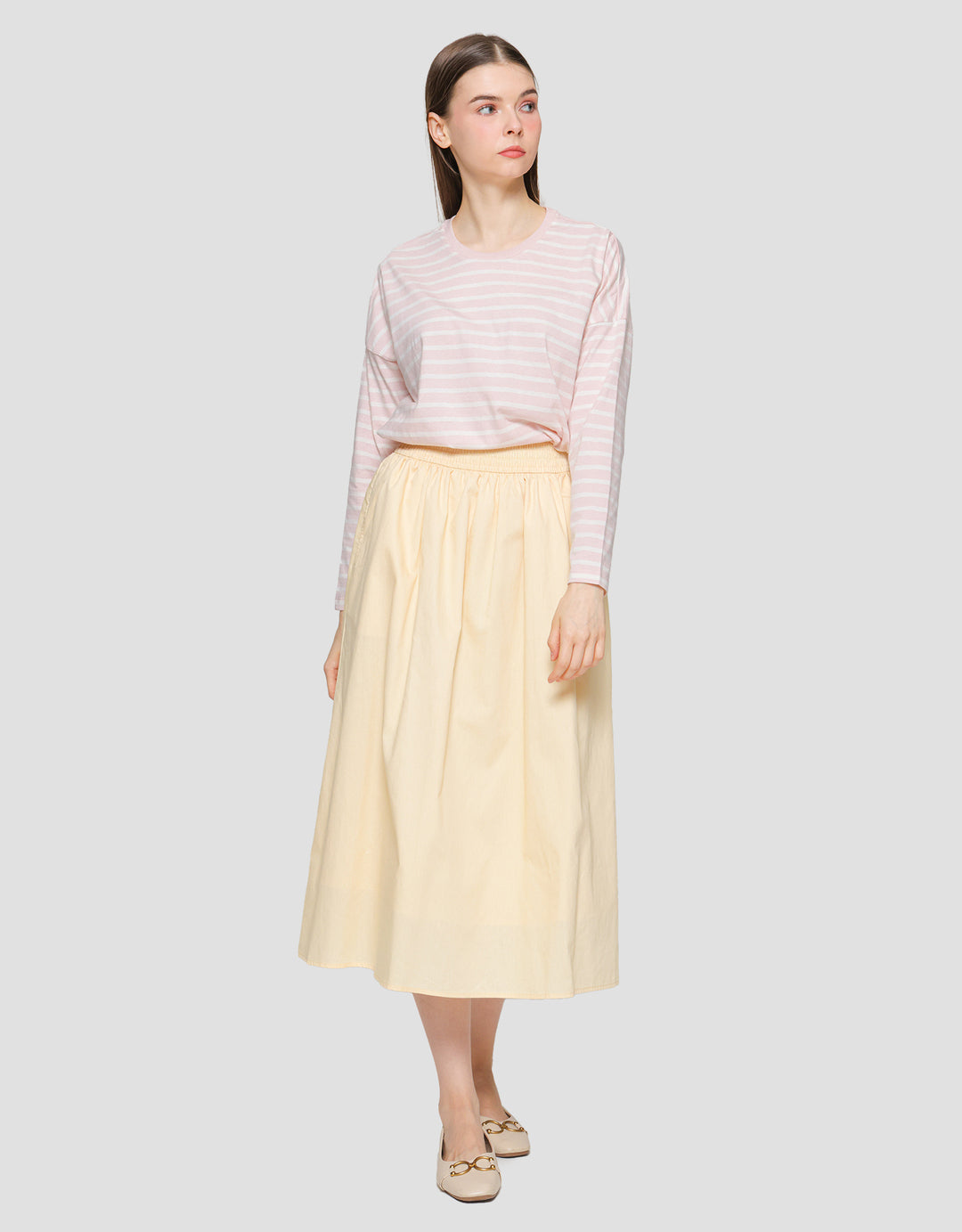 Suko Woven Bottom Women's Midi Skirt