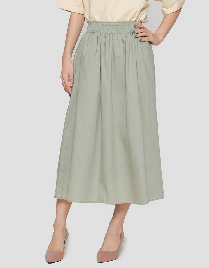 Suko Woven Bottom Rok Midi Wanita