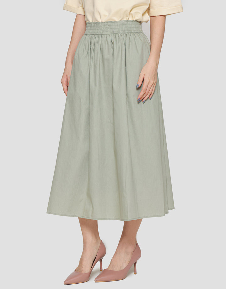 Suko Woven Bottom Rok Midi Wanita