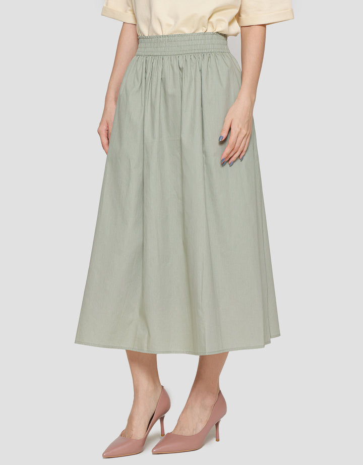 Suko Woven Bottom Rok Midi Wanita