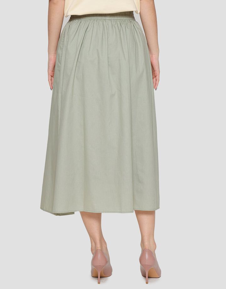 Suko Woven Bottom Rok Midi Wanita