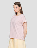 Suko Round Collar Cap Sleeve Women's Short Sleeve T-Shirt