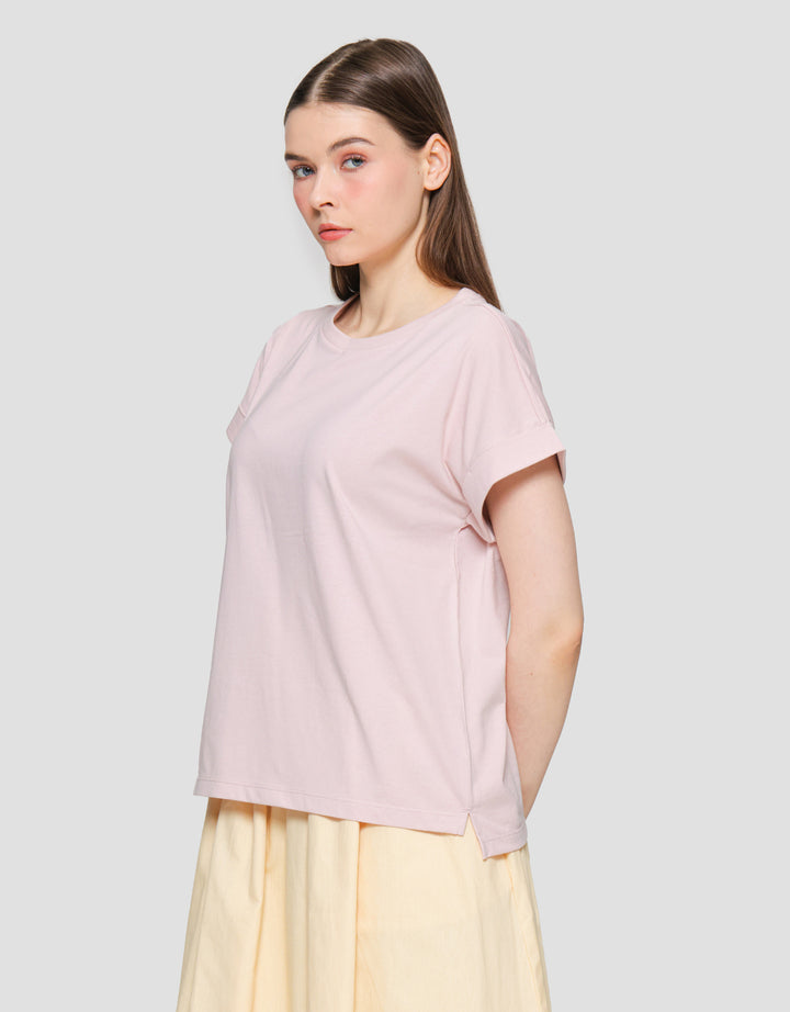 Suko Round Collar Cap Sleeve Women's Short Sleeve T-Shirt
