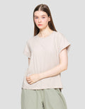 Suko Round Collar Cap Sleeve Women's Short Sleeve T-Shirt