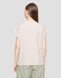 Suko Round Collar Cap Sleeve Women's Short Sleeve T-Shirt