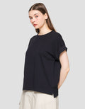 Suko Round Collar Cap Sleeve Women's Short Sleeve T-Shirt
