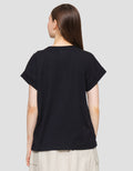 Suko Round Collar Cap Sleeve Women's Short Sleeve T-Shirt