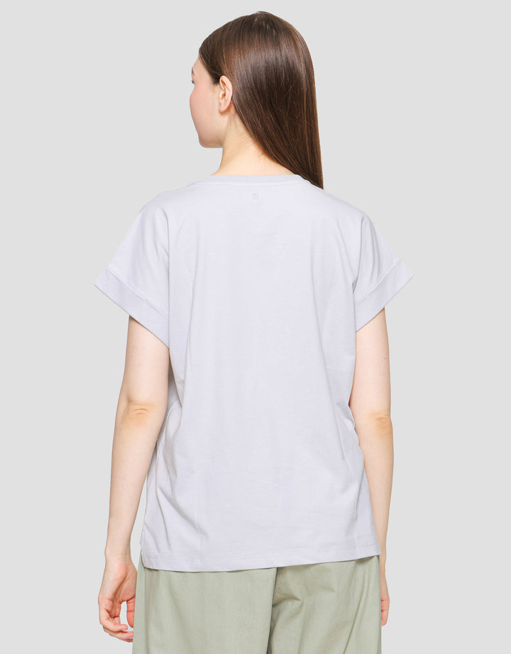 Suko Round Collar Cap Sleeve Women's Short Sleeve T-Shirt