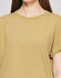 Suko Round Collar Cap Sleeve Women's Short Sleeve T-Shirt