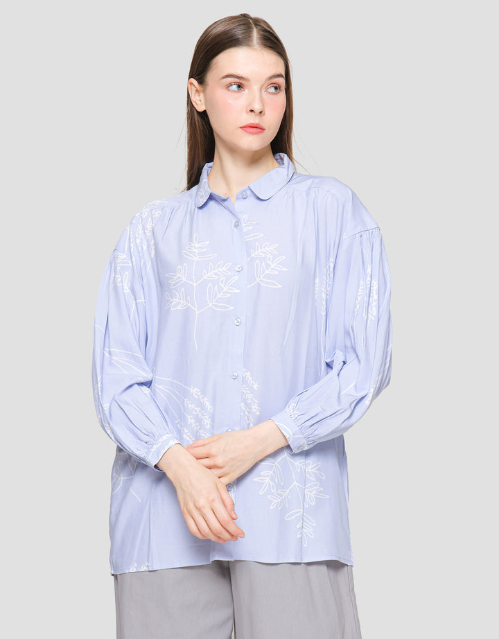Suko Motif Printed Women's Long Sleeve Tunic Shirt