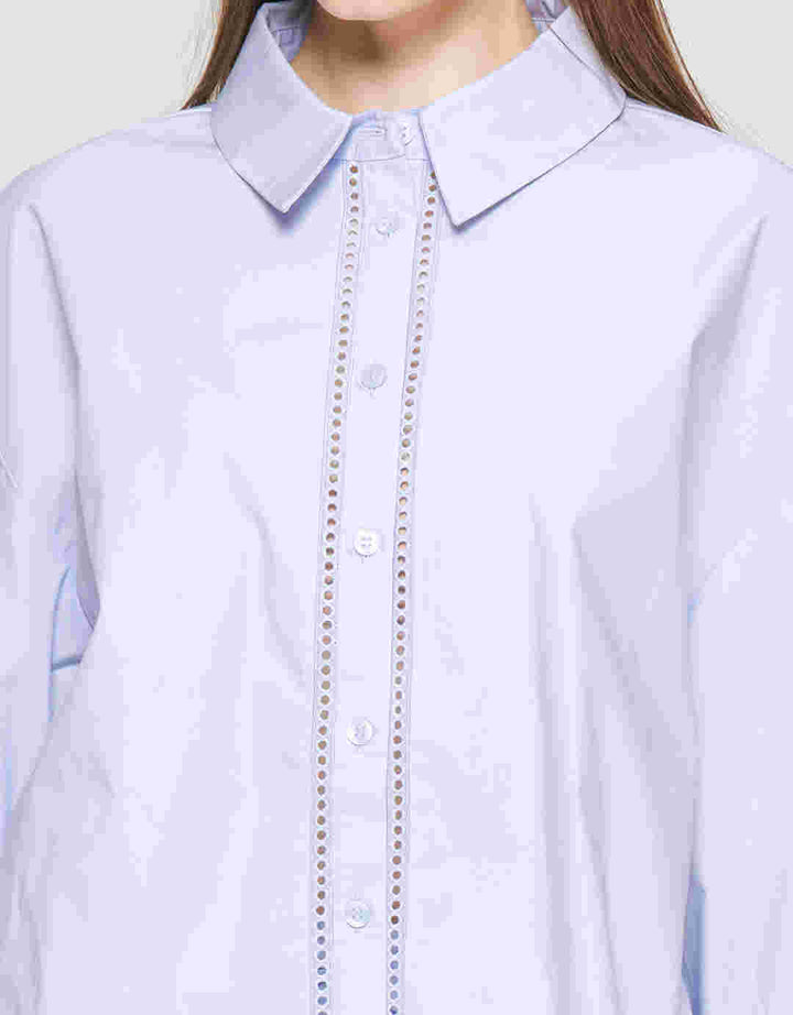 Suko Eyelet Kemeja  Lengan Panjang Wanita