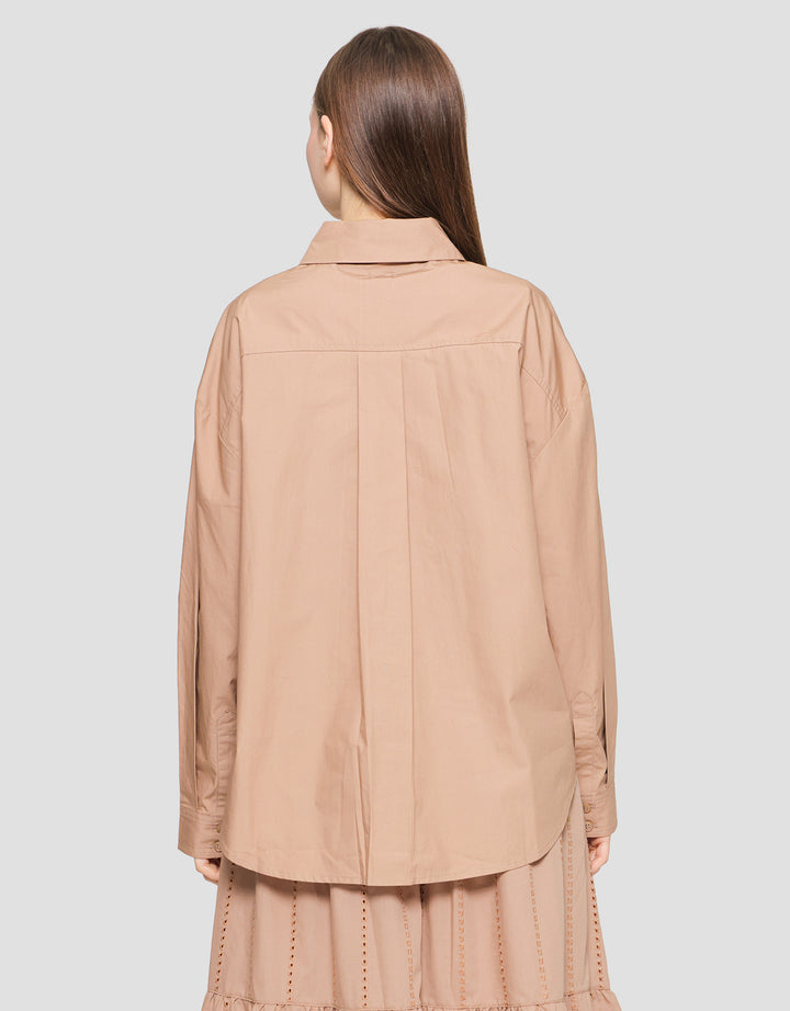 Suko Eyelet Kemeja  Lengan Panjang Wanita