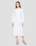 Suko Eyelet Gaun Lengan Panjang Wanita
