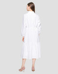 Suko Eyelet Gaun Lengan Panjang Wanita