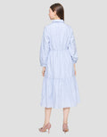 Suko Eyelet Gaun Lengan Panjang Wanita