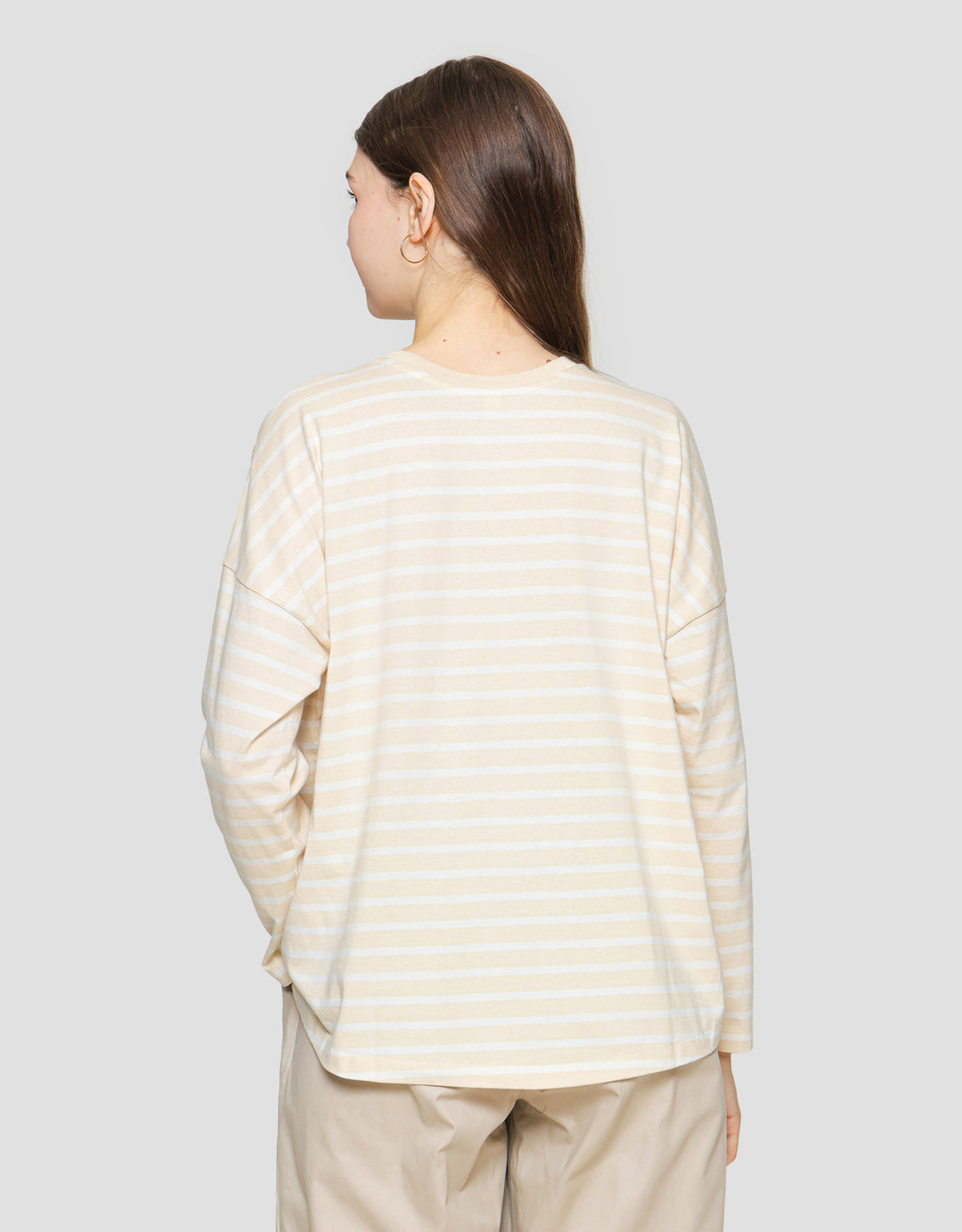 Suko Stripe Print Kaos Casual Wanita