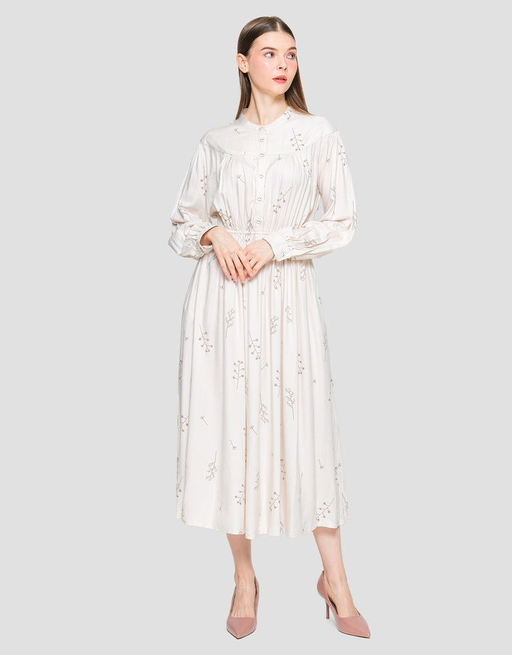 Suko Dress Motif Printed Dress Long Sleeve Women