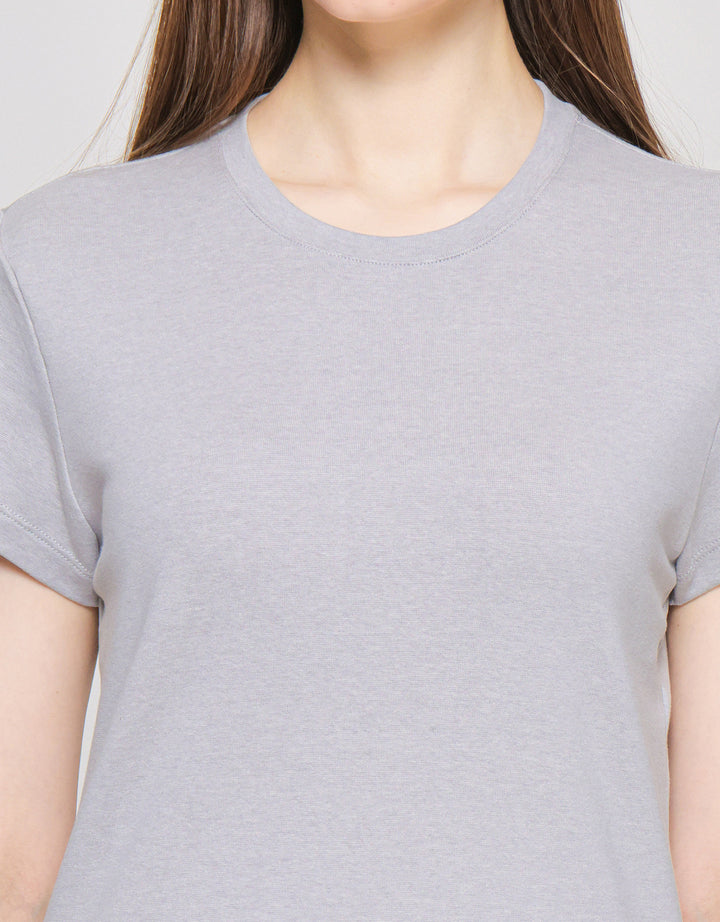 Suko Crop Round Kaos Casual Wanita