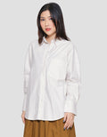 Suko Striped Kemeja Oxford Oversized Wanita