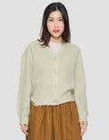 Suko Corn Pattern Outerwear Lengan Panjang Cardigan Wanita