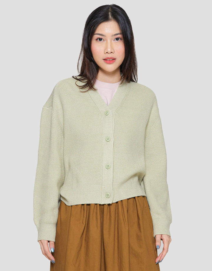 Suko Corn Pattern Outerwear Lengan Panjang Cardigan Wanita