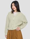 Suko Corn Pattern Outerwear Lengan Panjang Cardigan Wanita