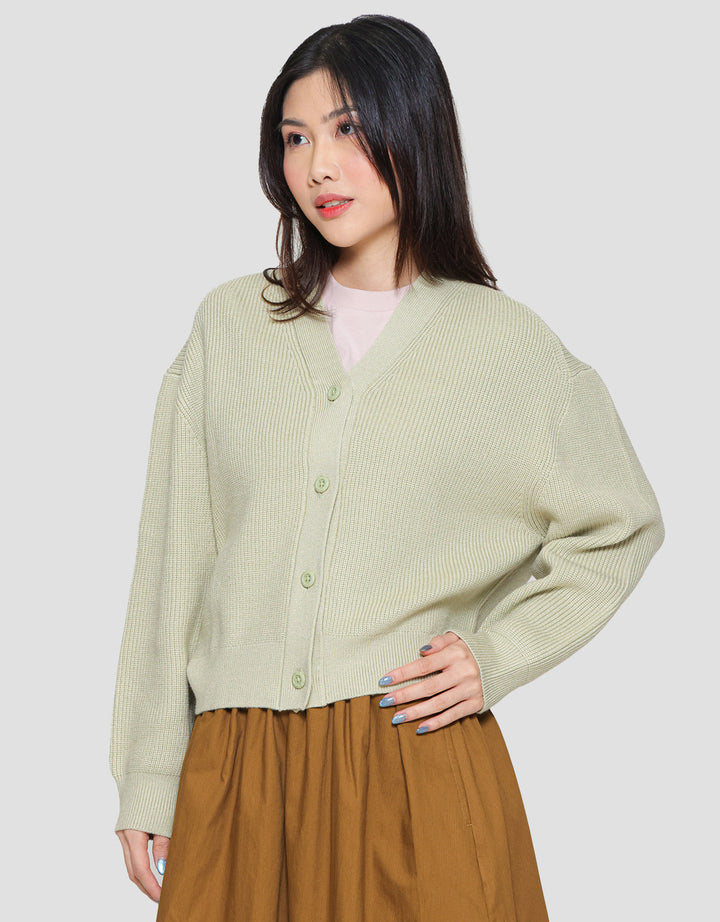 Suko Corn Pattern Outerwear Lengan Panjang Cardigan Wanita