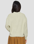 Suko Corn Pattern Outerwear Lengan Panjang Cardigan Wanita