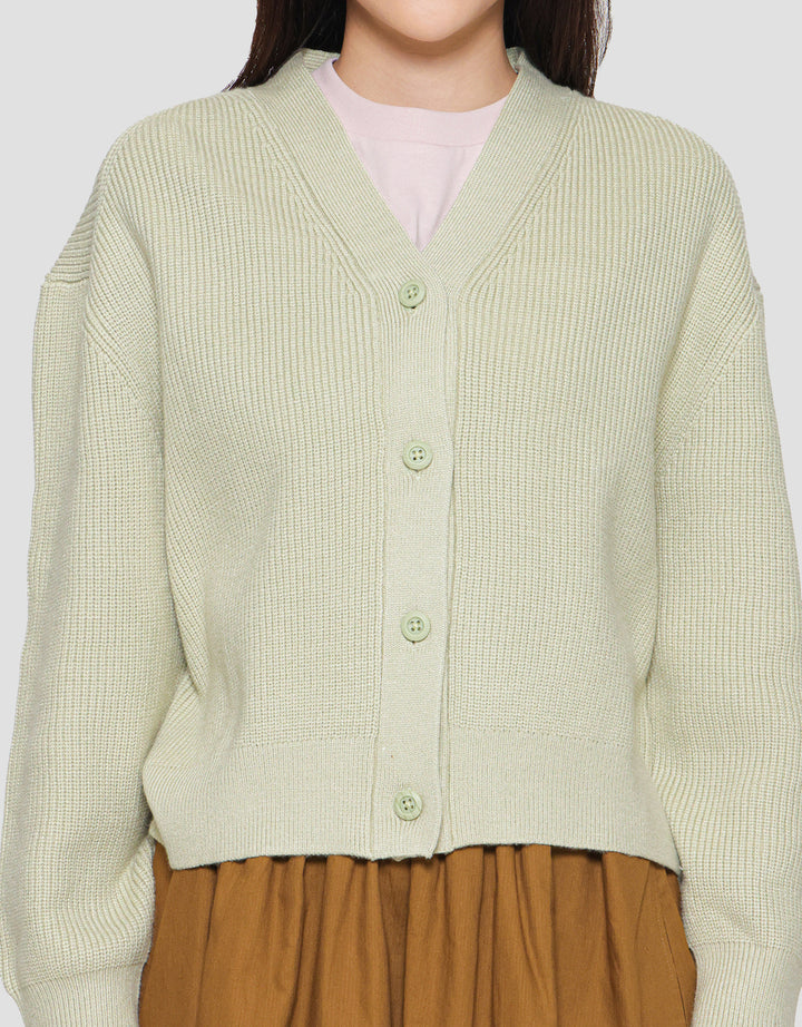 Suko Corn Pattern Outerwear Lengan Panjang Cardigan Wanita