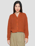 Suko Corn Pattern Outerwear Lengan Panjang Cardigan Wanita