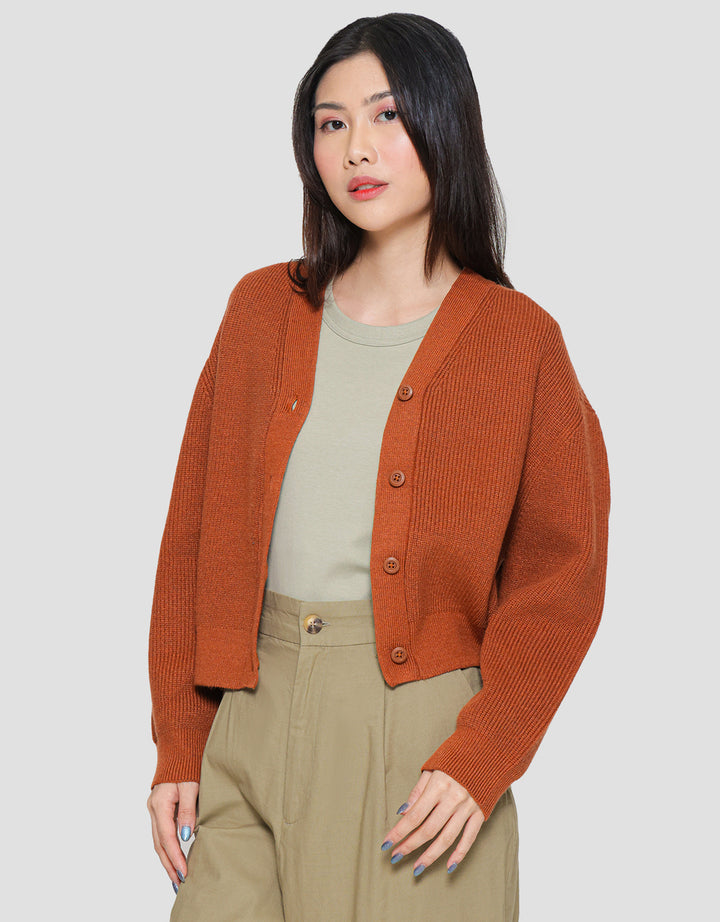 Suko Corn Pattern Outerwear Lengan Panjang Cardigan Wanita