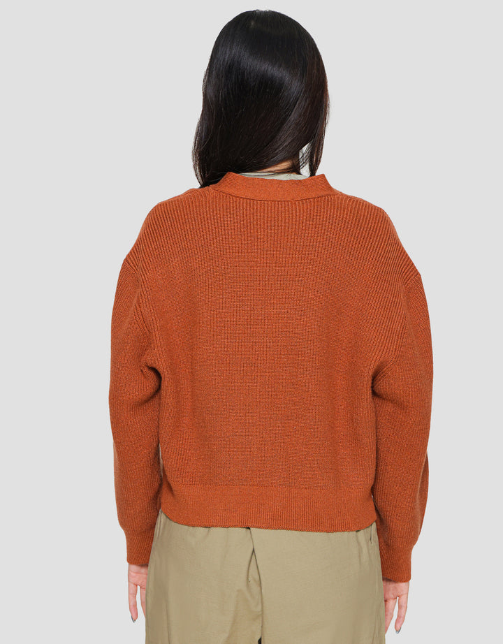 Suko Corn Pattern Outerwear Lengan Panjang Cardigan Wanita