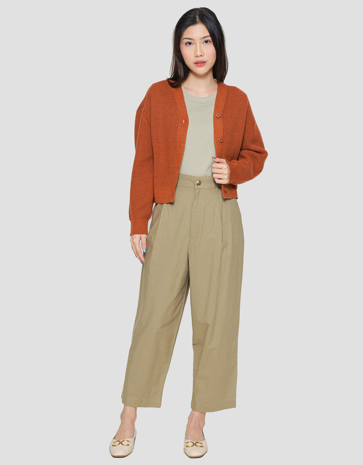 Suko Corn Pattern Outerwear Lengan Panjang Cardigan Wanita