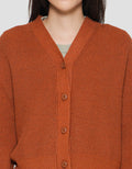 Suko Corn Pattern Outerwear Lengan Panjang Cardigan Wanita