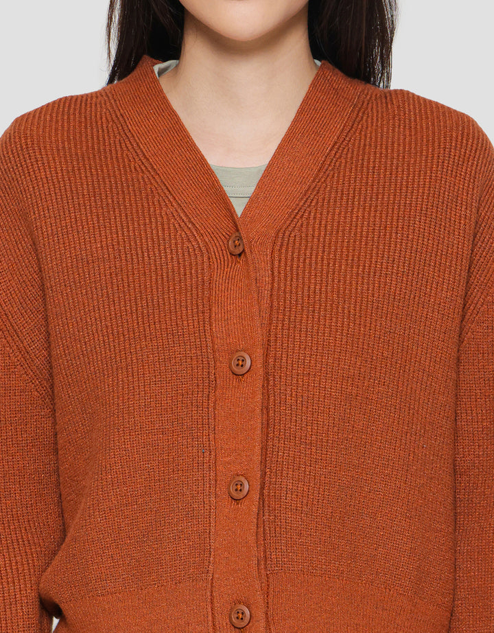 Suko Corn Pattern Outerwear Lengan Panjang Cardigan Wanita