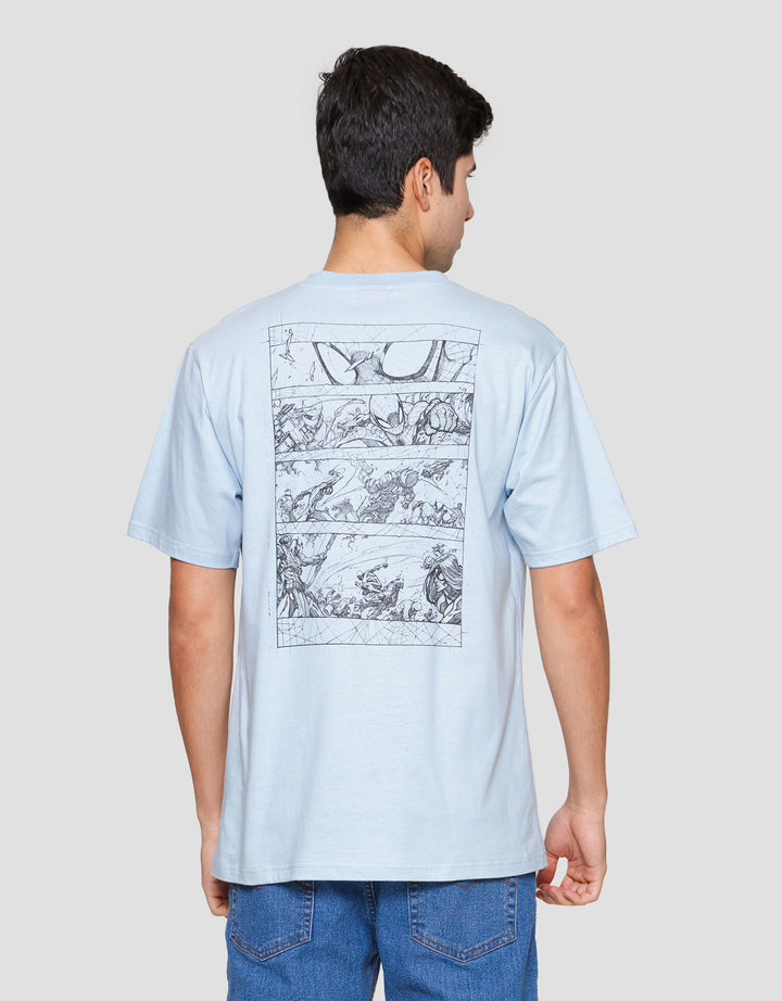 Marvel Spiderman Comic Backprint Kaos Lengan Pendek Pria 121785249