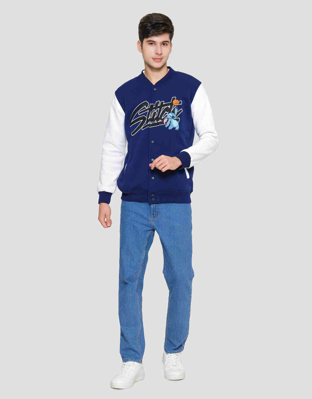 DISNEY TWO TONE STITCH JAKET VARSITY PRIA